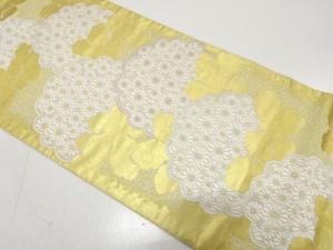 本金箔　菊尽くし模様織り出し　袋帯